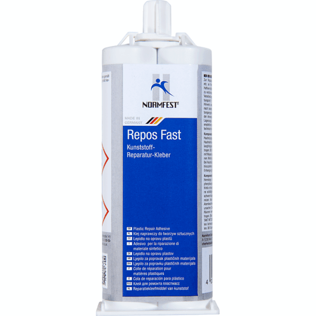 Colle de réparation plastique 2K Repos rapide 50 ml