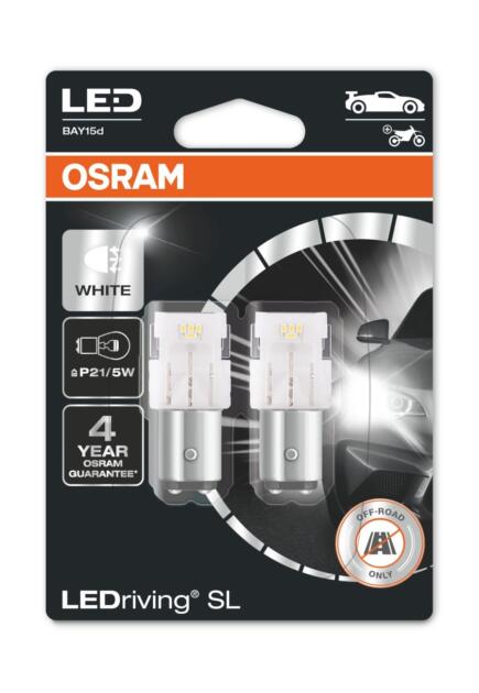 Osram LEDriving® 7528DWP-02B 2W/12V BAY15d ≠ "P21/5W" White 6000K