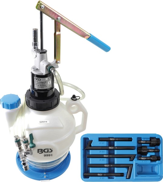 Appareil de remplissage de boite de vitesse avec pompe main | avec système de retour | avec 8 adaptateurs | 7 l