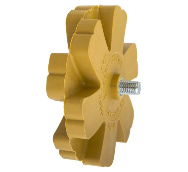 Disque en caoutchouc ondulé pour enlever la colle