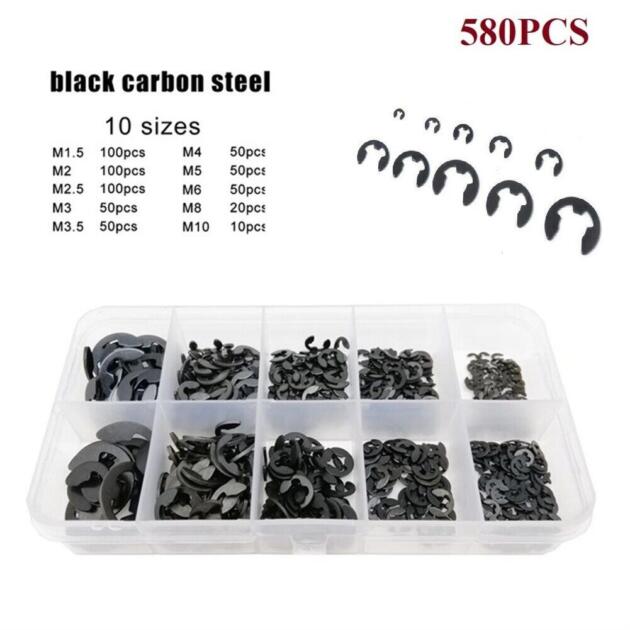 Assortiment de circlips profil E - Set 10 Tailles 1.5-10mm